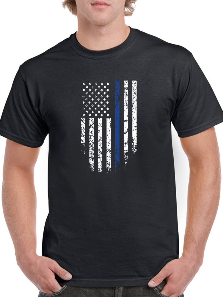 Usa Flag With  Blue Stripe Men's T-Shirt