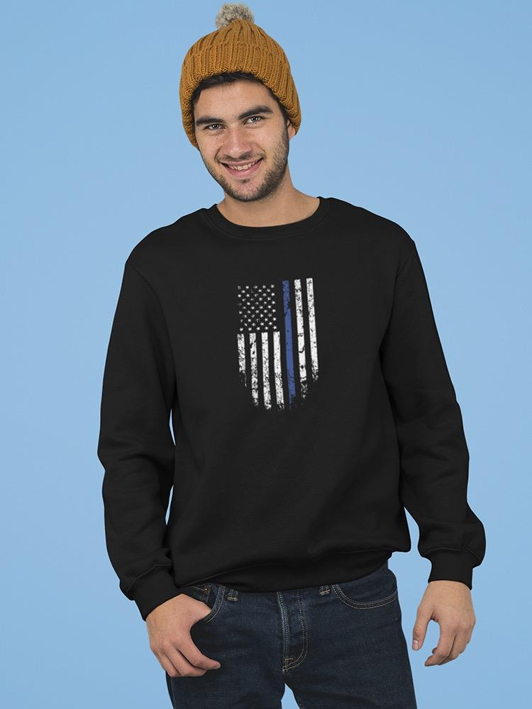 Usa Flag Painted In Grunge Style Sweatshirt Men's -GoatDeals Designs