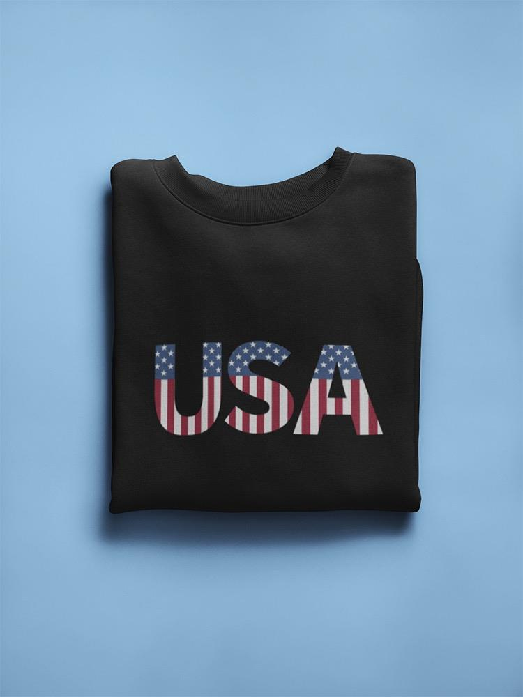 Usa Quote With The Flag Colors Sweatshirt Men's -GoatDeals Designs