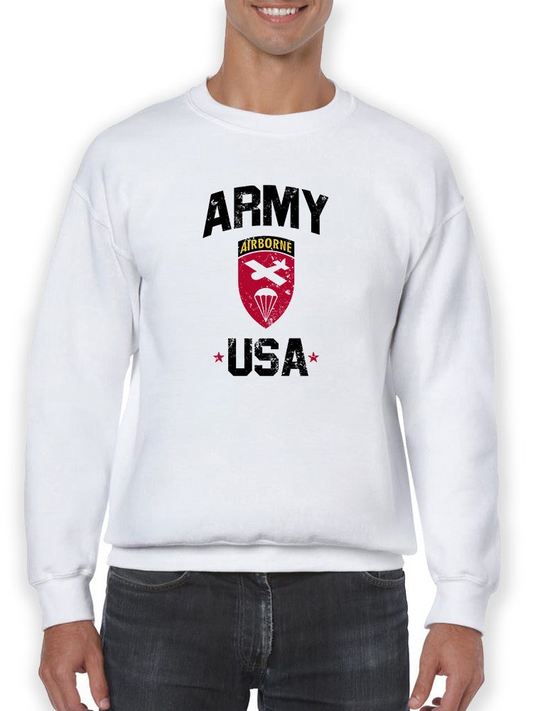 Airborne Usa Army Sweatshirt Men's -Army Designs