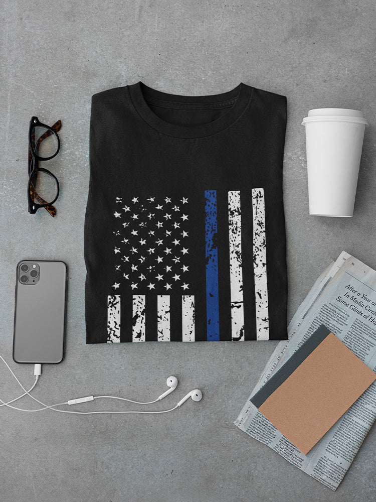 Usa Flag With  Blue Stripe Men's T-Shirt