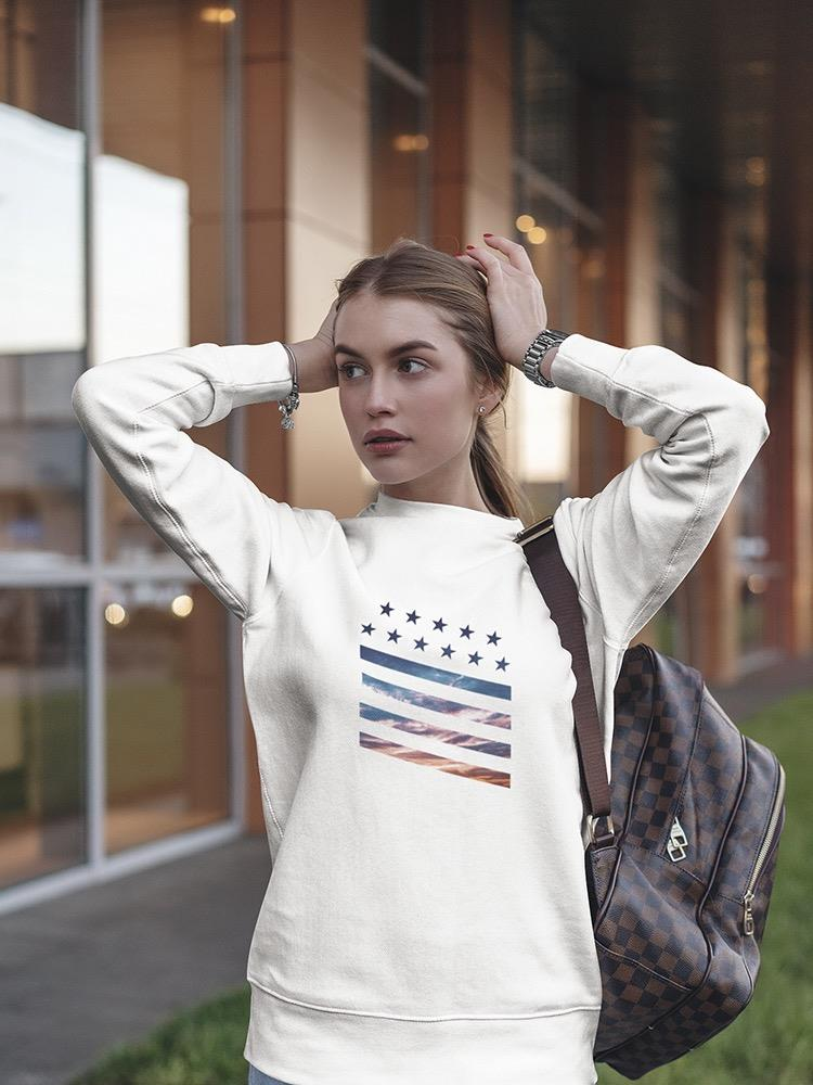 Usa Cool Flag Sweatshirt Women's -GoatDeals Designs