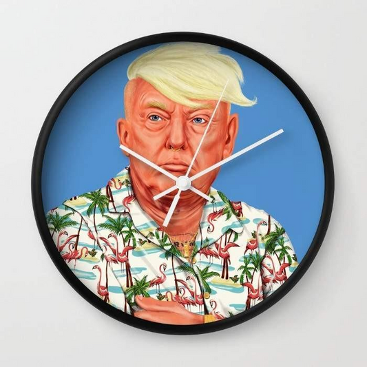 Donald Trump Wall clock