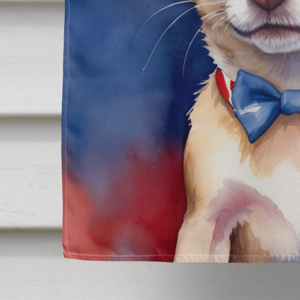 Chihuahua Patriotic American House Flag