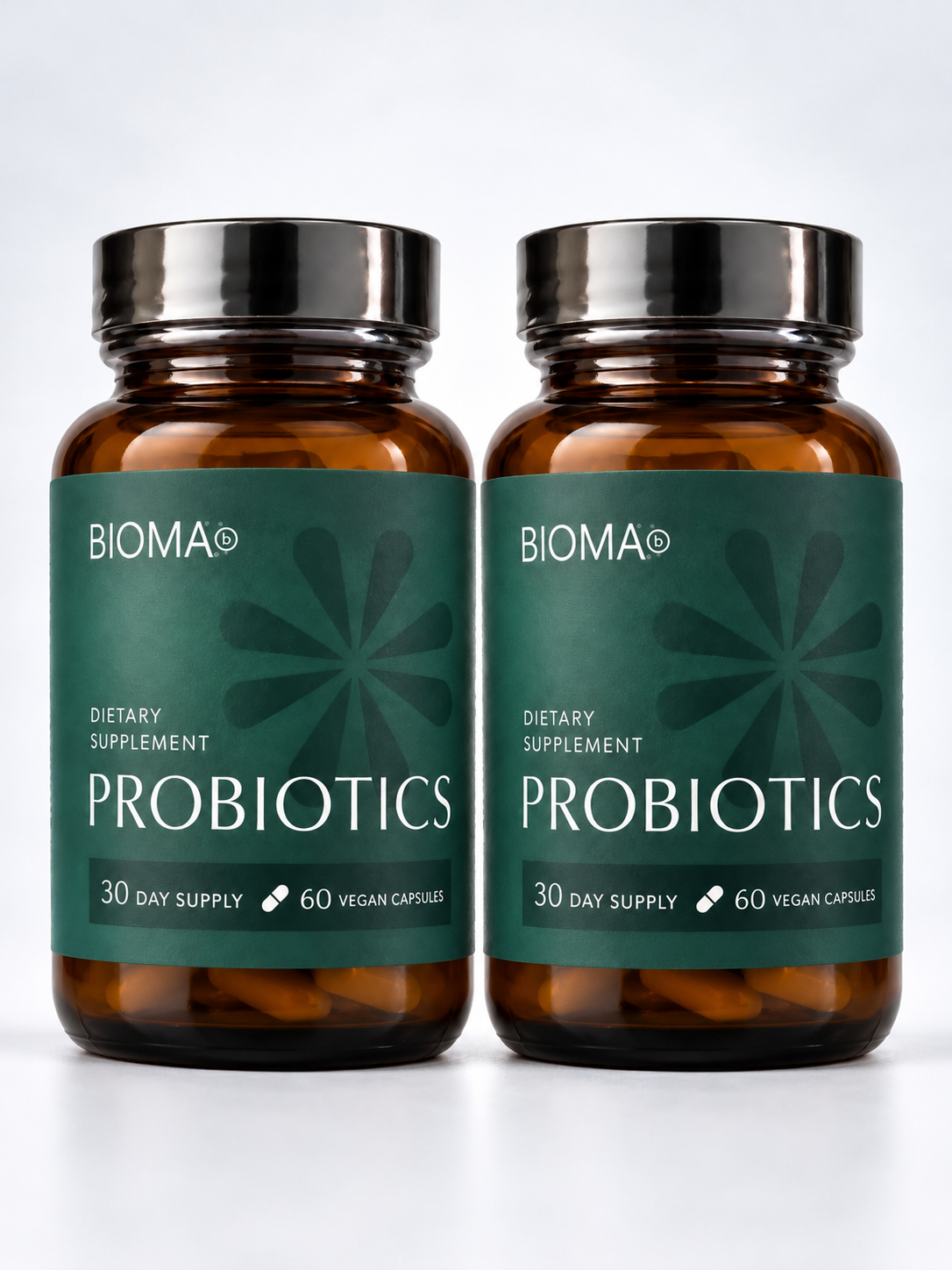 BIOMA Probiotics Pack of 2 – Gut Health & Weight Management Support, 120 Vegan Capsules